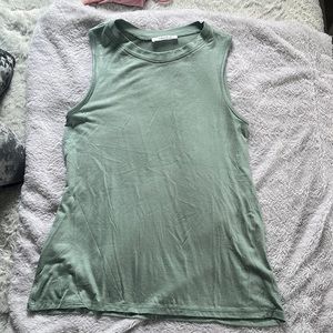light green long tank top size s